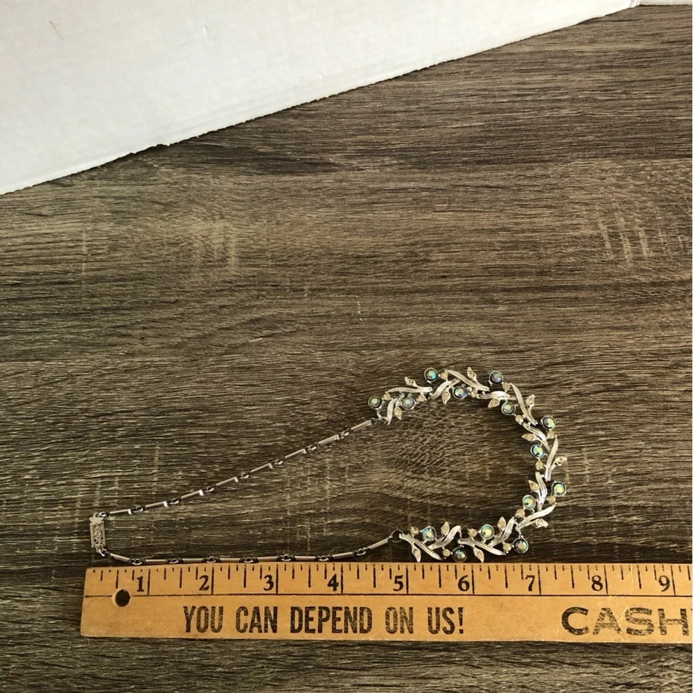 Vtg Rhinestone Necklace - Picture 8 of 9